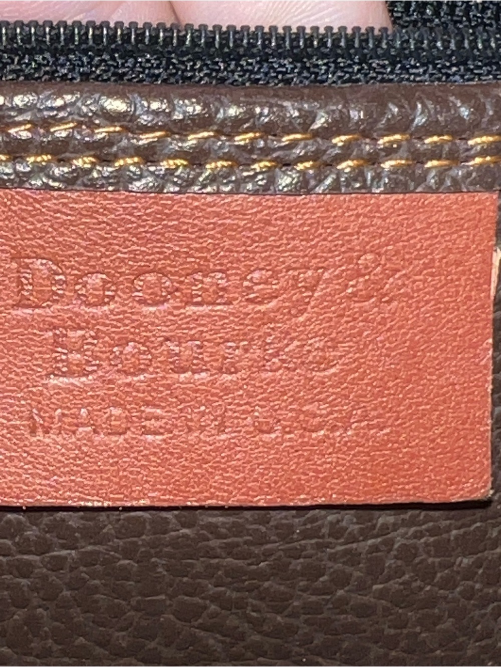 Dooney & Bourke All Weather Leather AWL Crossbody Bag USA Brown VINTAGE - Picture 9 of 16
